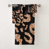 Glitter Leopard Print Bad Handdoek (Insitu)