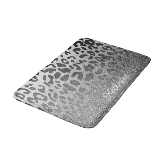 Glitter Leopard Print Badmat (Gekanteld)