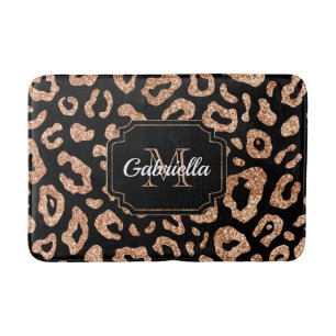 Glitter Leopard Print Badmat