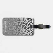 Glitter Leopard Print Bagagelabel (Achterkant horizontaal)