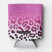 Glitter Leopard Print Blikjeskoeler (Voorkant)