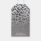Glitter Leopard Print Cadeaulabel (Achterkant)