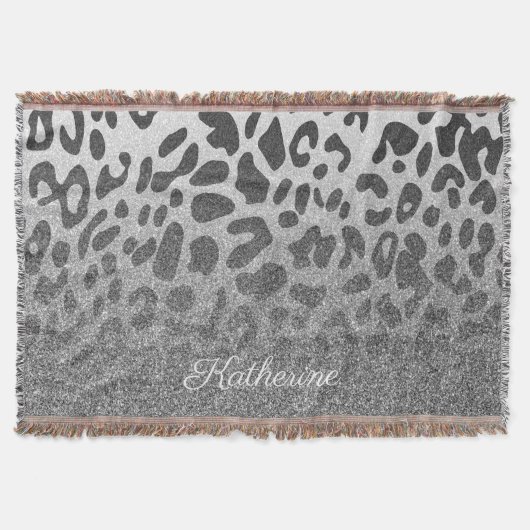 Glitter Leopard Print Deken (Voorkant)