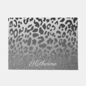 Glitter Leopard Print Deurmat (Voorkant)