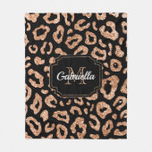 Glitter Leopard Print Fleece Deken (Voorkant)