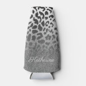 Glitter Leopard Print Flesjeskoeler (Voorkant)