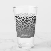 Glitter Leopard Print Glas (Voorkant)
