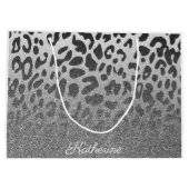 Glitter Leopard Print Groot Cadeauzakje (Achterkant)