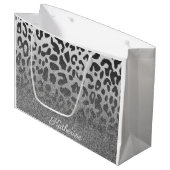 Glitter Leopard Print Groot Cadeauzakje (Voorkant Gekanteld)