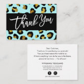 GLITTER LEOPARD PRINT - Hartelijk dank voor uw aan Informatiekaartje (Voorkant / Achterkant)