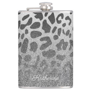 Glitter Leopard Print Heupfles