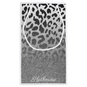 Glitter Leopard Print Klein Cadeauzakje (Achterkant)
