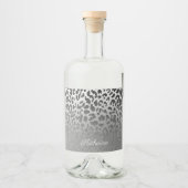 Glitter Leopard Print Likeurfles Etiket (Voorkant)