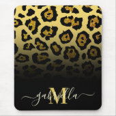 Glitter Leopard Print Muismat (Voorkant)