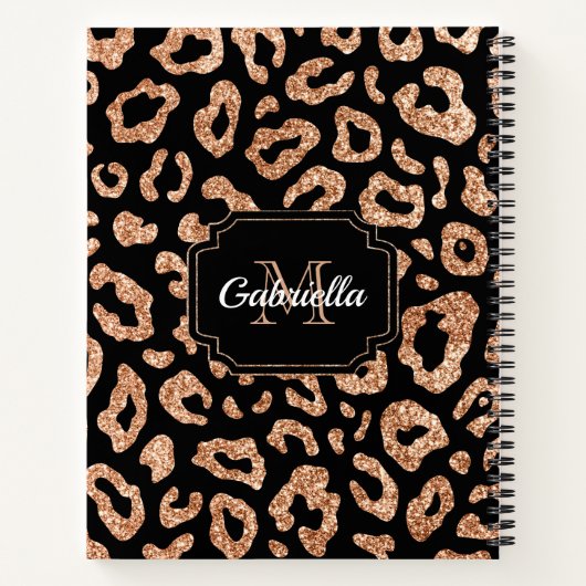Glitter Leopard Print Notitieboek (Achterkant)