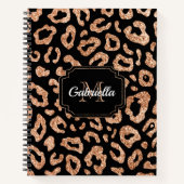 Glitter Leopard Print Notitieboek (Voorkant)