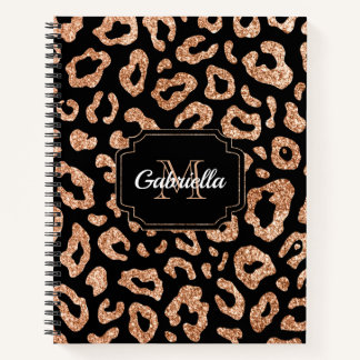 Glitter Leopard Print Notitieboek