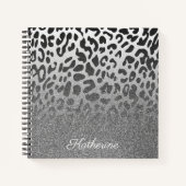 Glitter Leopard Print Notitieboek (Voorkant)