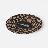 Glitter Leopard Print Papieren Bordje (Gekanteld)