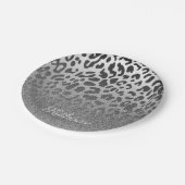 Glitter Leopard Print Papieren Bordje (Gekanteld)