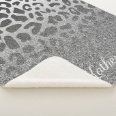 Glitter Leopard Print Sherpa Deken (3/4)