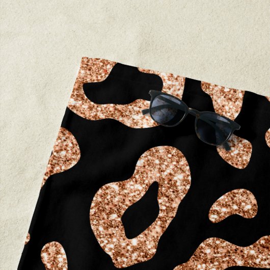 Glitter Leopard Print Strandlaken (In situ)