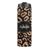 Glitter Leopard Print Thermosbeker (Voorkant)