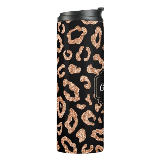 Glitter Leopard Print Thermosbeker (Gedraaid links)