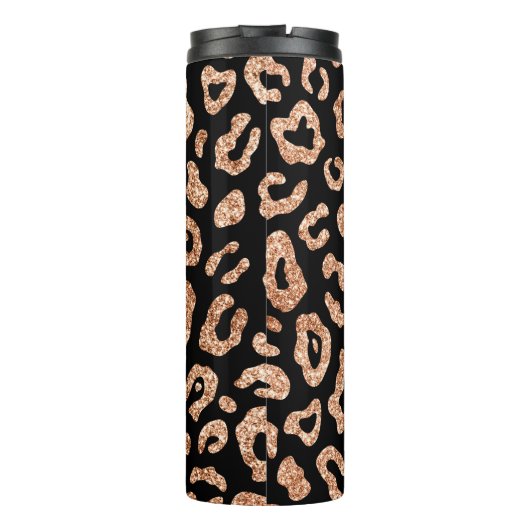 Glitter Leopard Print Thermosbeker (Achterkant)