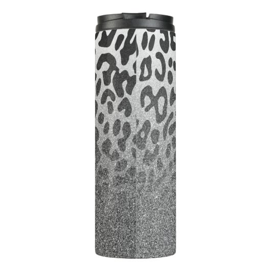 Glitter Leopard Print Thermosbeker (Achterkant)
