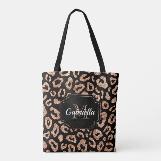 Glitter Leopard Print Tote Bag (Achterkant)