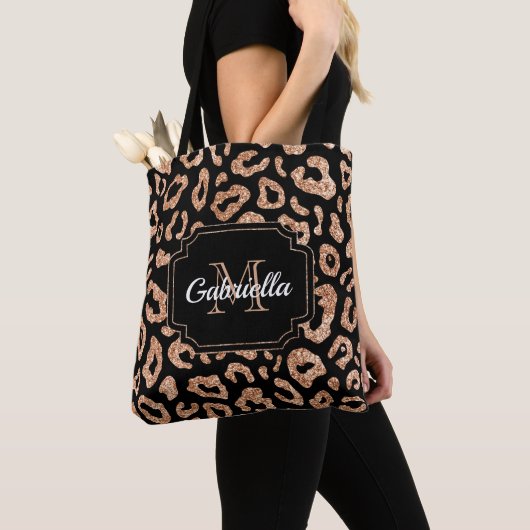 Glitter Leopard Print Tote Bag (Dichtbij)