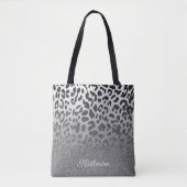 Glitter Leopard Print Tote Bag (Voorkant)