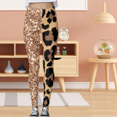 Glitter Leopard Sparkles Patroon Spot Wilde Kat Leggings