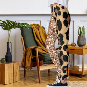 Glitter Leopard Sparkles Patroon Spot Wilde Kat Leggings