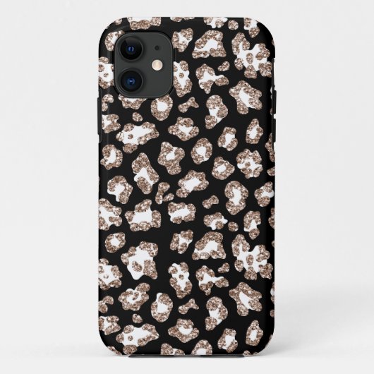 Glitter Leopard-telefooncase Case-Mate iPhone Case (Achterkant)