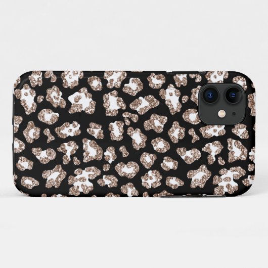 Glitter Leopard-telefooncase Case-Mate iPhone Case (Achterkant (horizontaal))