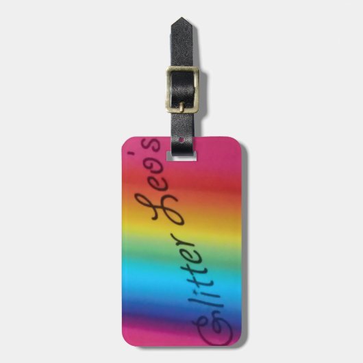 Glitter Leo's Bagagelabel (Voorkant verticaal)