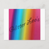 Glitter Leo's Briefkaart (Voorkant)