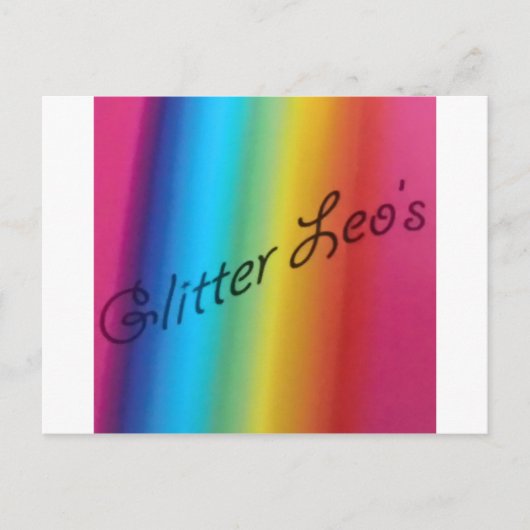 Glitter Leo's Briefkaart (Voorkant)