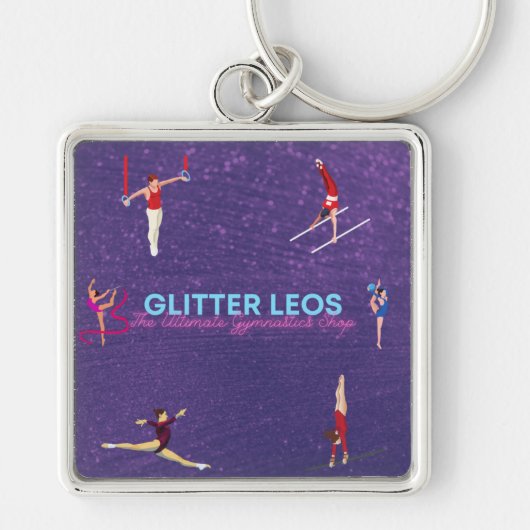 Glitter Leo's - De ultieme gymnastiekwinkel Sleutelhanger (Voorkant)