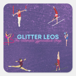 Glitter Leo's - De ultieme gymnastiekwinkel Vierkante Sticker