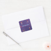 Glitter Leo's - De ultieme turnwinkel Vierkante Sticker (Envelop)