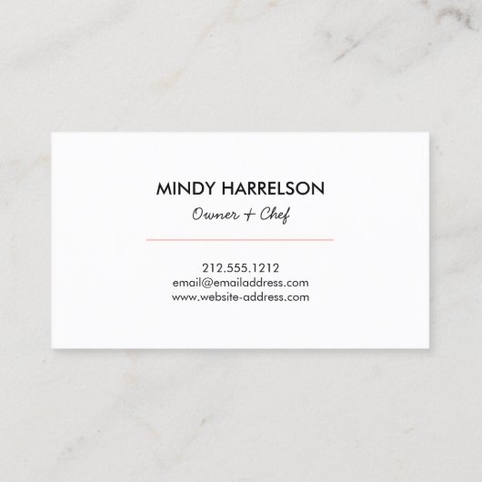 Glitter Lepel Whisk Spatel Bakkerij Catering Zwart Visitekaartje (Achterkant)