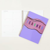 Glitter Leraar Kleurrijke Letters Planner (Display)