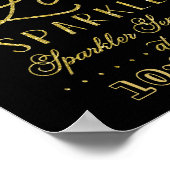 Glitter Let Love Sparkle | Sparkler Verzenden Poster (Hoek)