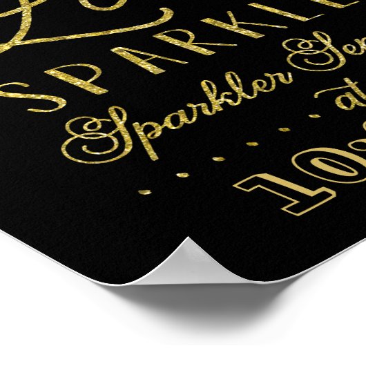 Glitter Let Love Sparkle | Sparkler Verzenden Poster (Hoek)