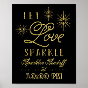 Glitter Let Love Sparkle Sparkler Verzenden Poster