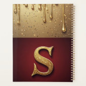 Glitter Letter S Luxe Drip Sparkle Bureaublad Stij Planner (Achterkant)