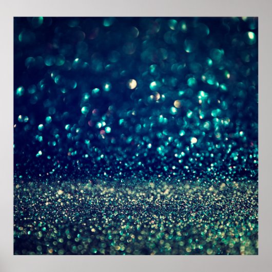 glitter  licht achtergrond: goud, zilver, b poster (Voorkant)